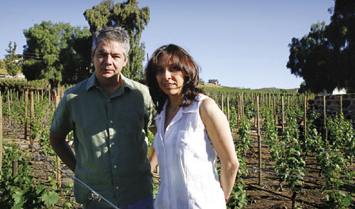 Hugo D’Acosta y su esposa Gloria Ramos, en la Casa de Piedra