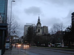 El centro de Santiago en una tarde invernal de septiembre