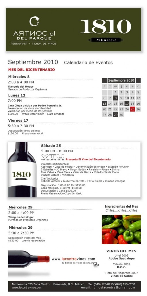 Eventos Septiembre La Contra Ensenada