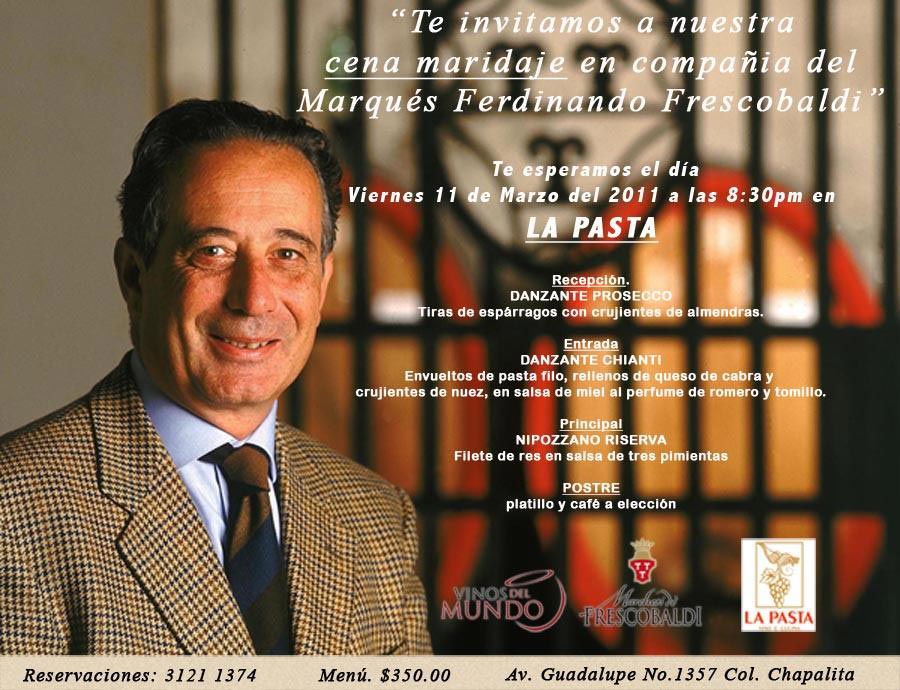#PromoVinísfera – Cena con el Marqués Frescobaldi