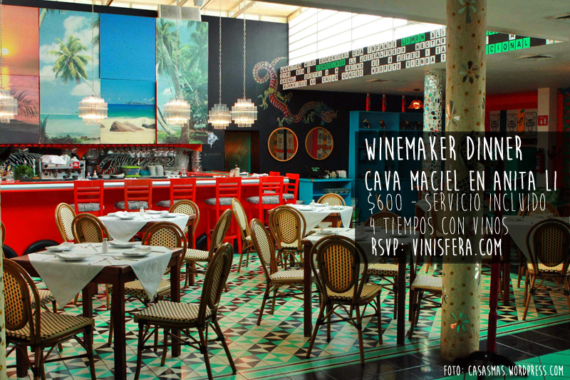 WineMaker Dinner: Cava Maciel en Anita Li.